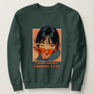 Sudadera Gráfica de Chica Estética