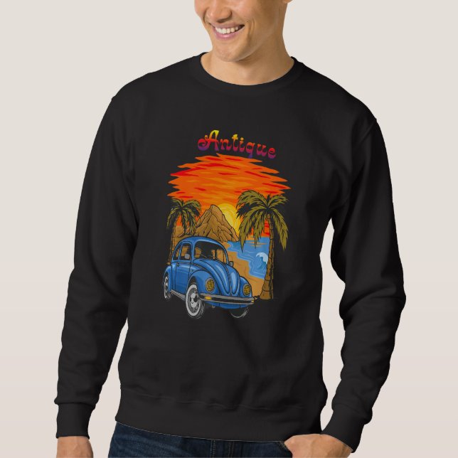 Sudadera Gráfica de coche divertida de antigüedad (Anverso)