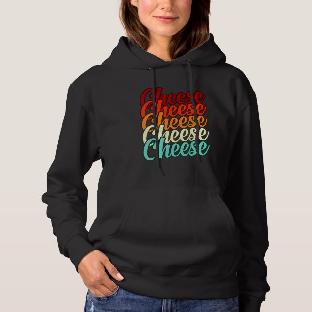 Sudadera Gráfica de Comida de Queso Retro (Anverso)