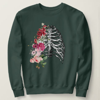 Sudadera Gráfica de Edgia de cuerpo de flor de esqueleto