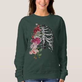 Sudadera Gráfica de Edgia de cuerpo de flor de esqueleto