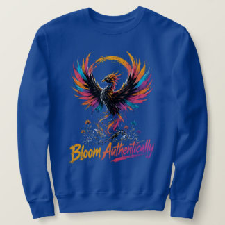 Sudadera Gráfica de Fénix Colorida Auténticamente Florecida