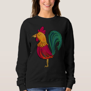 Sudadera Gráfica de Ilustracion de gallos de colores de Gua