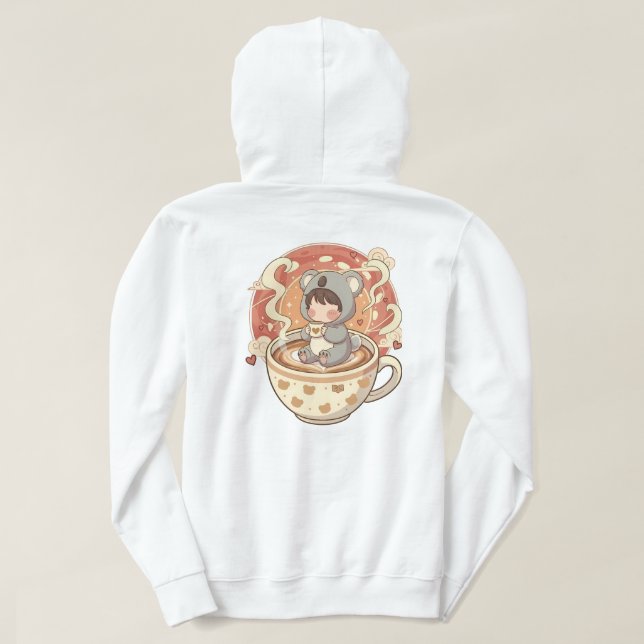 Sudadera gráfica de koala Chibi Kawaii acogedor (Reverso del diseño)
