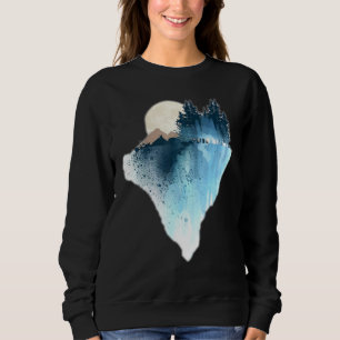 Sudadera Gráfica de la luna Naturaleza Diseño de la luna Bo