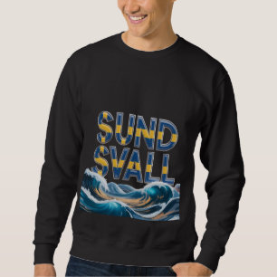 Sudadera gráfica de olas oceánicas artísticas de S