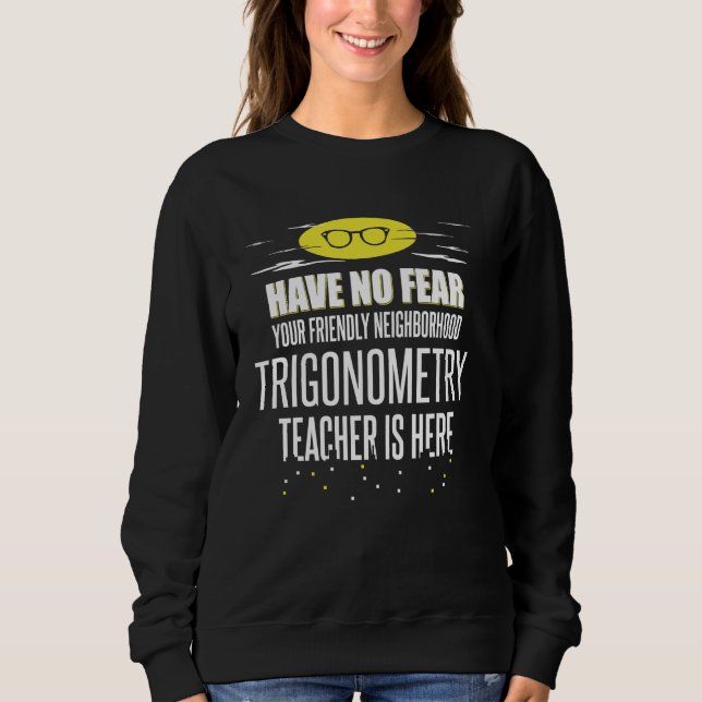 Sudadera Gráfica de superhéroe de profesora de trigonometrí (Anverso)