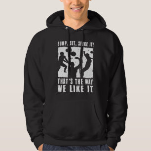 Sudadera Gráfica de voleibol Bump Set Spike It Voleibol Pl