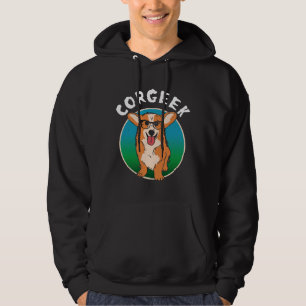 Sudadera Gráfica divertida Corgi Geek Corgeek de diseño de
