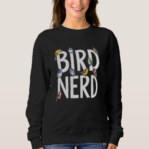 Sudadera Gráfica divertida de avistamiento de pájaros Nerd 
