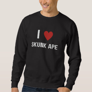 Sudadera Gráfica divertida-Me encanta el Apple de zorrillo