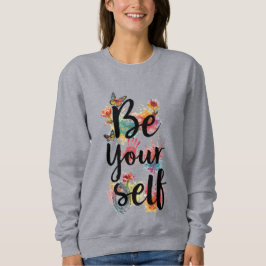 Sudadera gráfica femenina Floral Butterfly Waterco