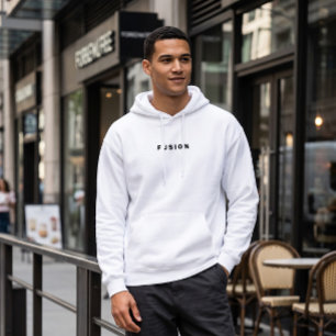 Sudadera gráfica FUSION Blanca Moderna   Urbana