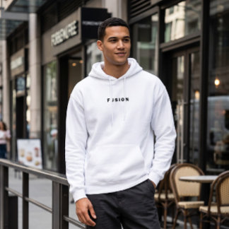 Sudadera gráfica FUSION Blanca Moderna | Urbana