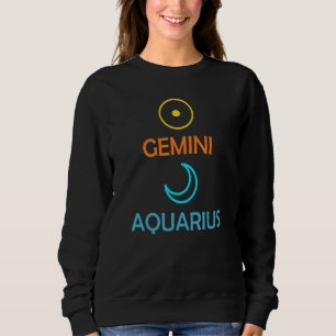 Sudadera Gráfica Natal de Astrología de Luna de Sol Gemini