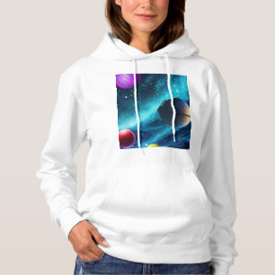 Sudadera gráfica retro cósmica multiverso galáctic