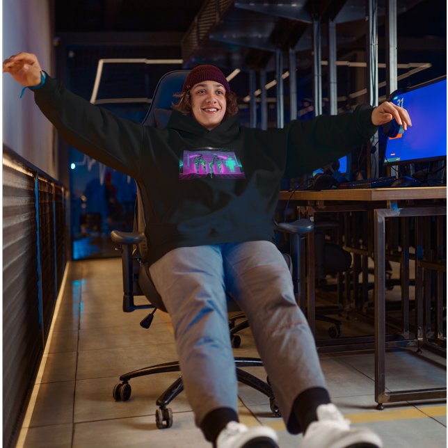 Sudadera Gráfica robótica de ondas sintéticas (Subido por el creador)