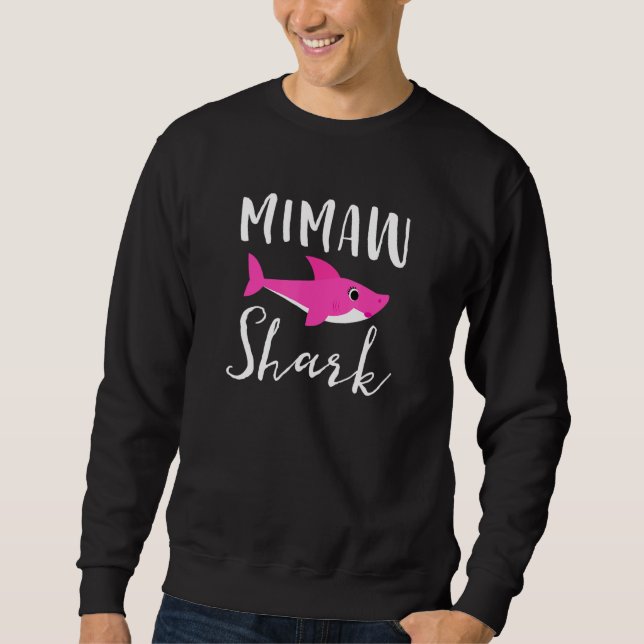 Sudadera Gráfica rosa de la abuela de los tiburones Mimaw (Anverso)