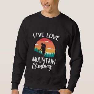 Sudadera Gráficas divertidas de amor en vivo de montaña esc