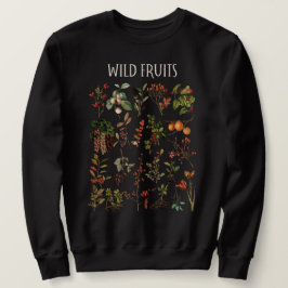 Sudadera Gráfico botánico de frutas silvestres retro vintag
