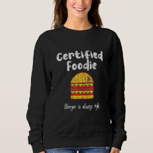 Sudadera Gráfico certificado de hamburguesa gourmet Cheeseb