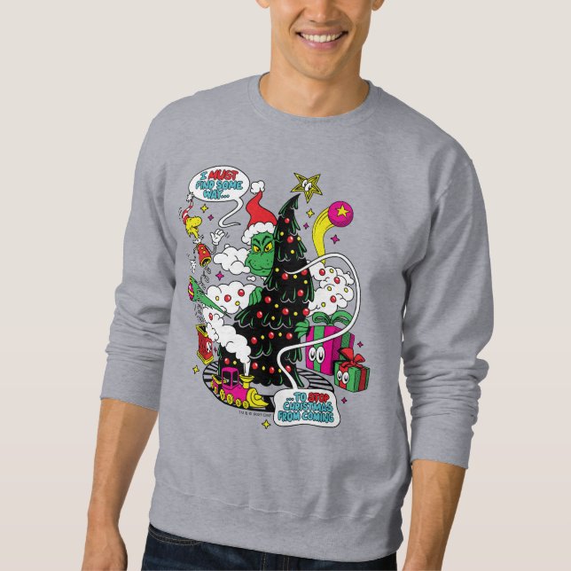 Sudadera Gráfico colorido de Navidad de Grinch (Anverso)