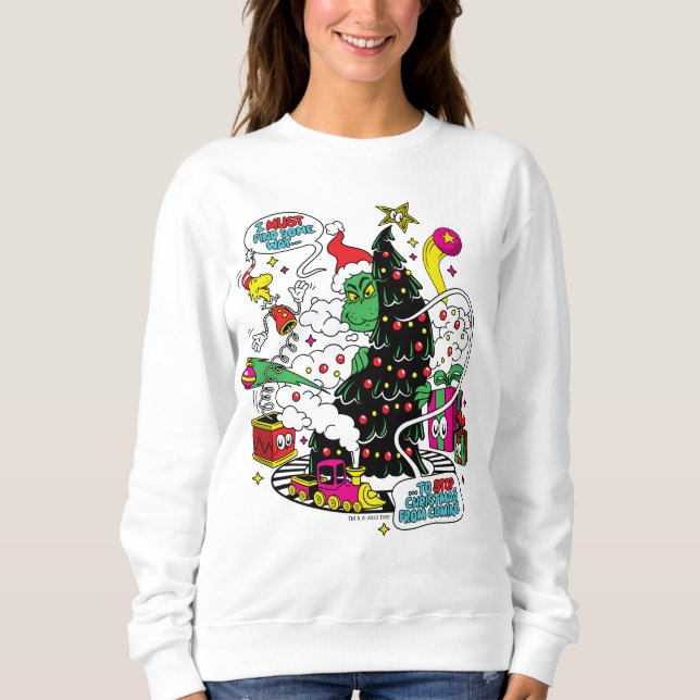 Sudadera Gráfico Colorido de Navidad del Grinch (Anverso)