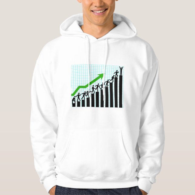 Sudadera Gráfico de barras de progreso de éxito de crecimie (Anverso)