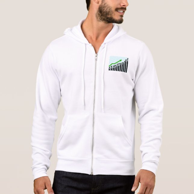 Sudadera Gráfico de barras de progreso de éxito de crecimie (Anverso)
