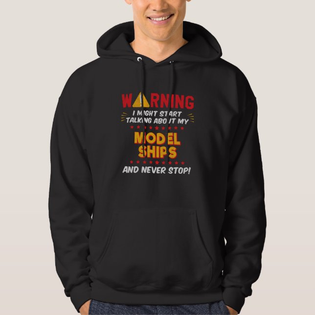 Sudadera Gráfico de broma para modelador de barcos modelo (Anverso)