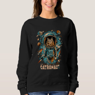 Sudadera Gráfico de Catronaut - Astrón espacial con gato ma