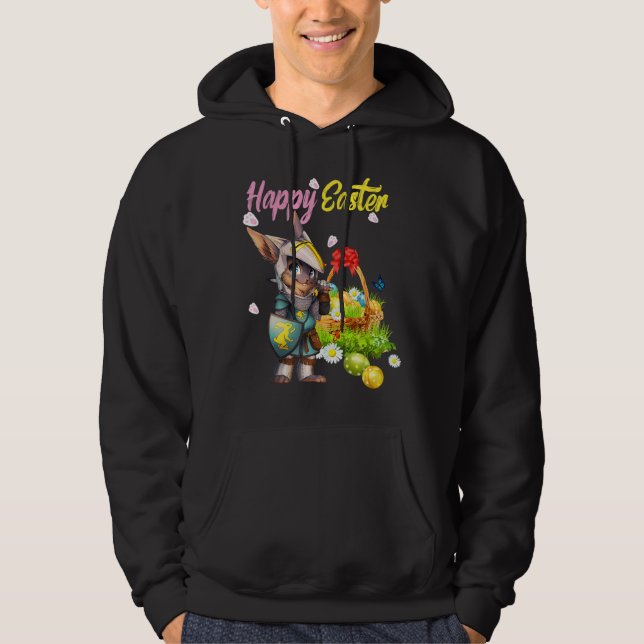 Sudadera Gráfico de Conejo Cuto Feliz Pascua 6 (Anverso)