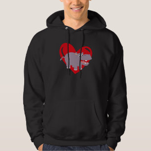 Sudadera Gráfico de corazón de amor Día de San Valentín Hip