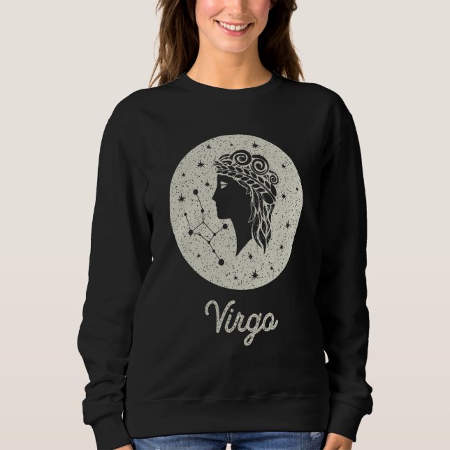 Sudadera Gráfico de cumpleaños virgo de Rótulo zodiaco para (Anverso)