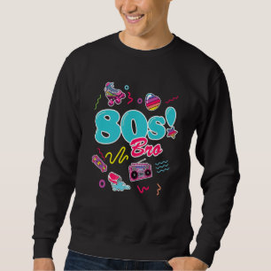 Sudadera Gráfico de Fiestas Ochenta de Bro de los años 80