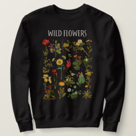 Sudadera Gráfico de Flor Silvestre Vintage
