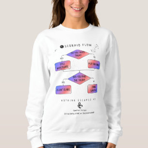 Sudadera Gráfico de flujo de escorpión - Humor divertido de