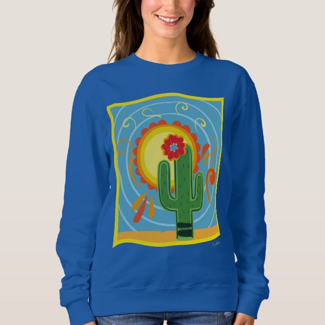 Sudadera Gráfico de Frida Kahlo Cactus (Anverso)