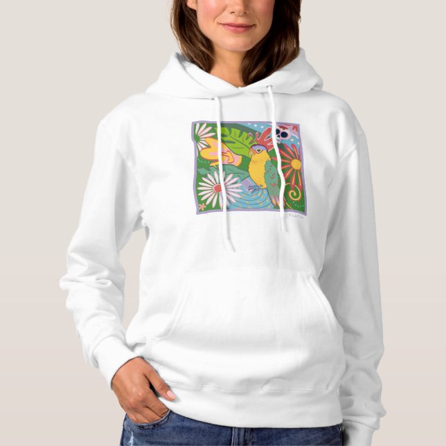 Sudadera Gráfico de Frida Kahlo Parrot (Anverso)