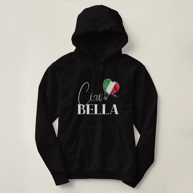 Sudadera Gráfico de Guay Ciao Bella para una miel romántica (Diseño del anverso)