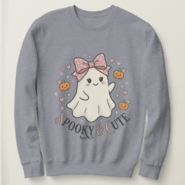 Sudadera Gráfico de Halloween con lazo de fantasma lindo vi