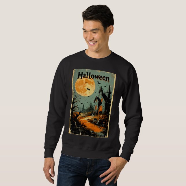 Sudadera Gráfico de Halloween - Estilo Poster de los años 6 (Anverso completo)