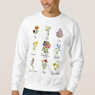Sudadera Gráfico de jardinería de flores floreñas botánicas