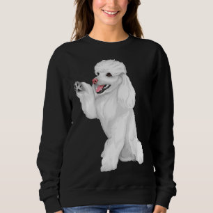 Sudadera Gráfico de la cara del perro de caniche
