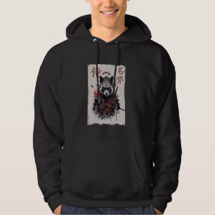 Sudadera Gráfico de mapache guerrero samurái, arte japonés