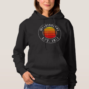 Sudadera Gráfico de oscilación de sol retro de Mississippi
