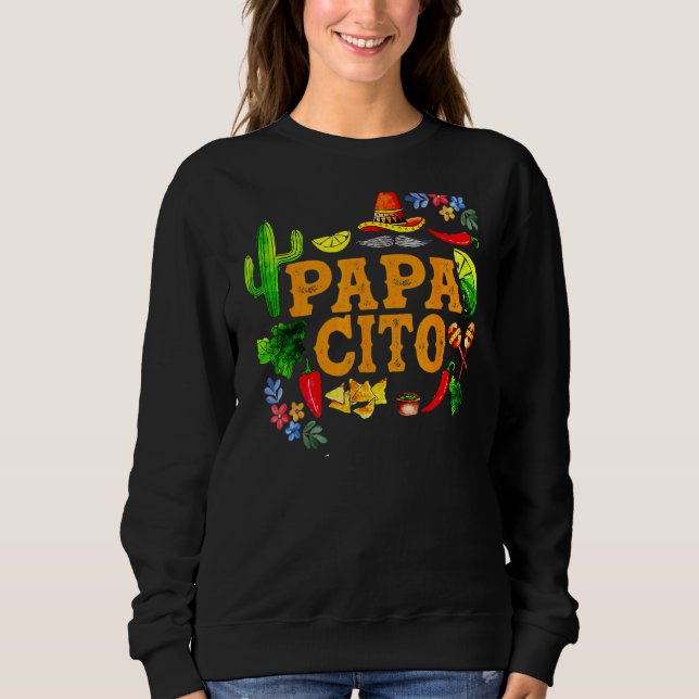 Sudadera Gráfico de Papa Cito Cinco De Mayo (Anverso)