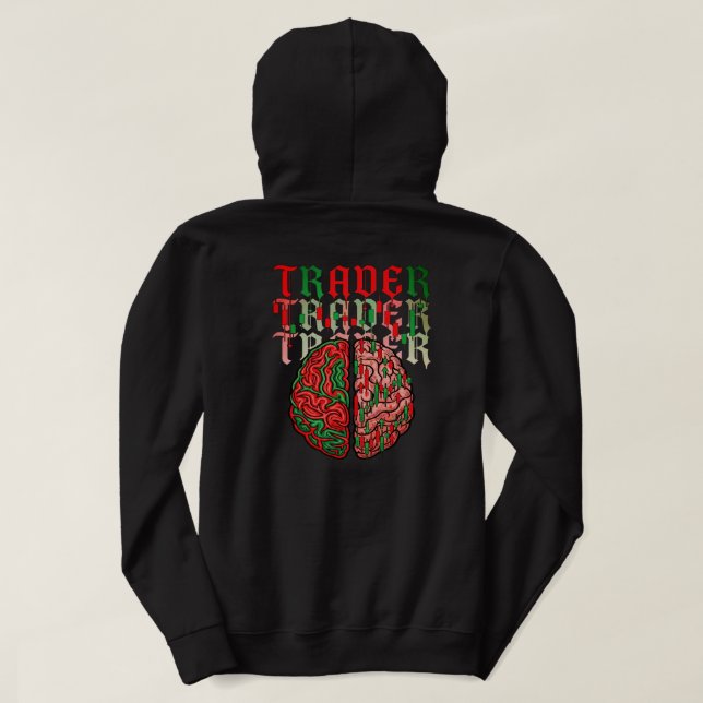Sudadera Gráfico de patrón de anatomía cerebral de psicolog (Reverso del diseño)