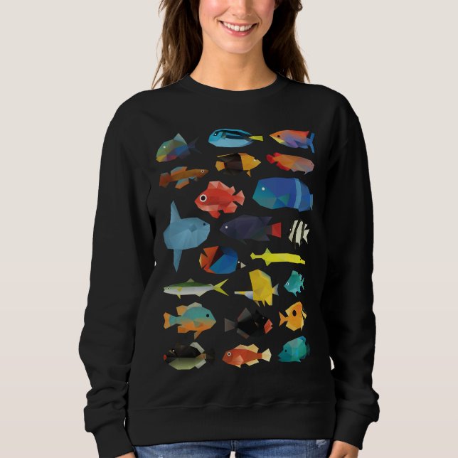 Sudadera Gráfico de peces (Anverso)