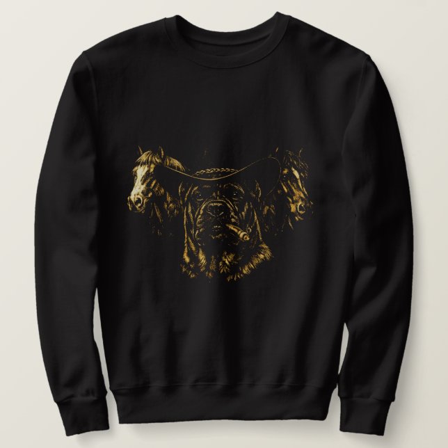 Sudadera Gráfico de perro occidental vaquero Cane Corso (Anverso del diseño)